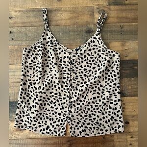 Sanctuary Black and Tan Spotted Camisole